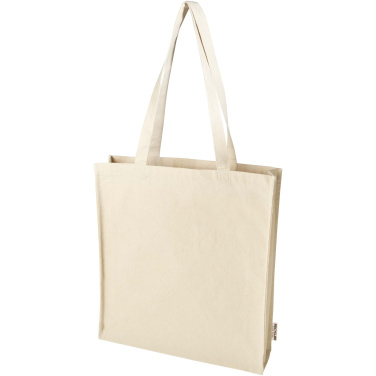 Logo trade promotional items picture of: Florida 270 g/m² GRS recycled gusset tote bag 14L