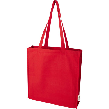 Logo trade promotional gifts picture of: Florida 270 g/m² GRS recycled gusset tote bag 14L