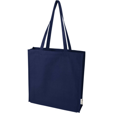 Logo trade business gifts image of: Florida 270 g/m² GRS recycled gusset tote bag 14L