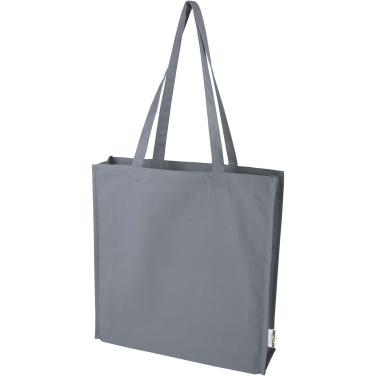 Logo trade promotional merchandise picture of: Florida 270 g/m² GRS recycled gusset tote bag 14L