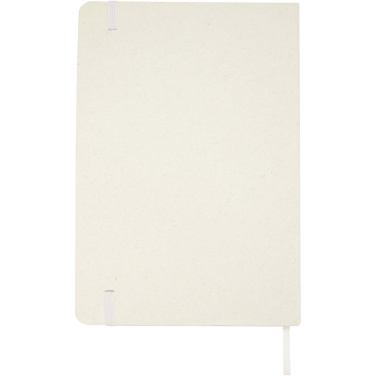 Logo trade promotional merchandise picture of: Bass A5 recycled hard cover notebook with lined pages