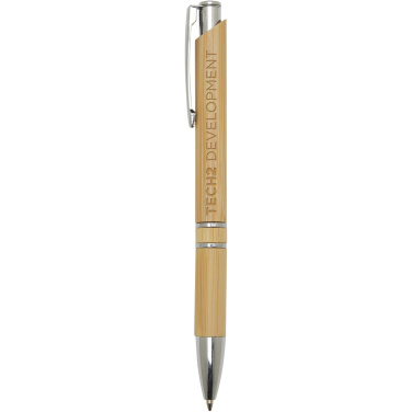 Logotrade promotional product image of: Wicker bamboo ballpoint pen