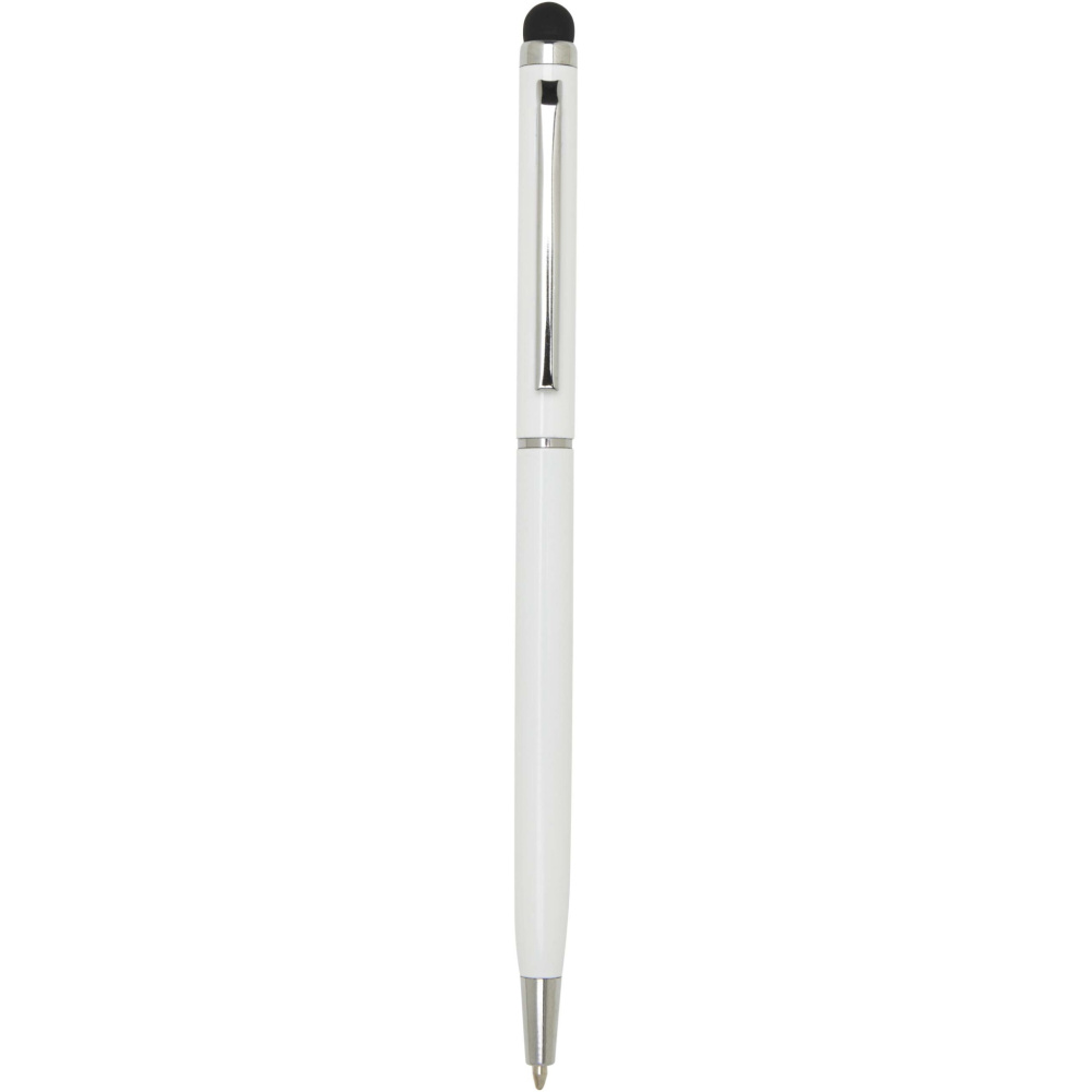 Logo trade corporate gifts image of: Ore aluminium ballpoint pen with stylus