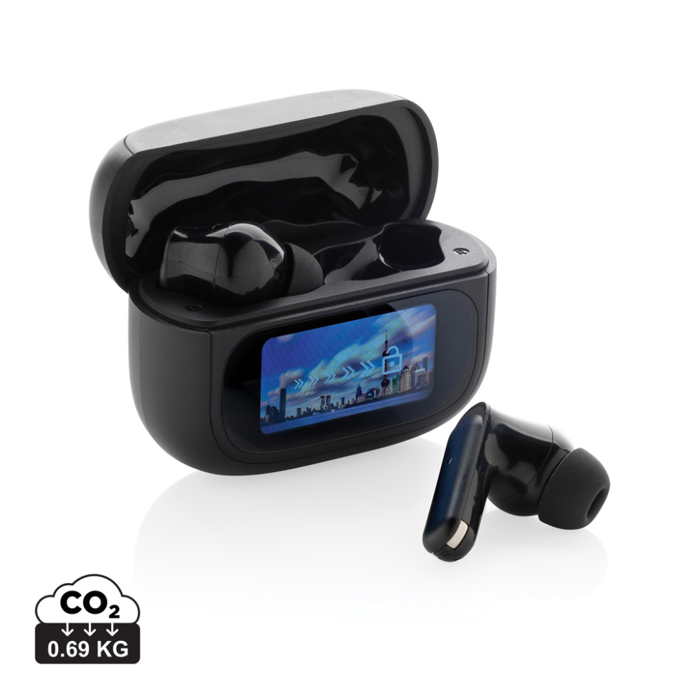 Logotrade promotional products photo of: Airtune RCS recycled plastic ANC earbuds with touch screen