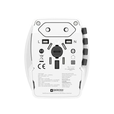 Logotrade promotional merchandise image of: SKROSS World Travel Adapter MUV 65W PD with USB C Cable
