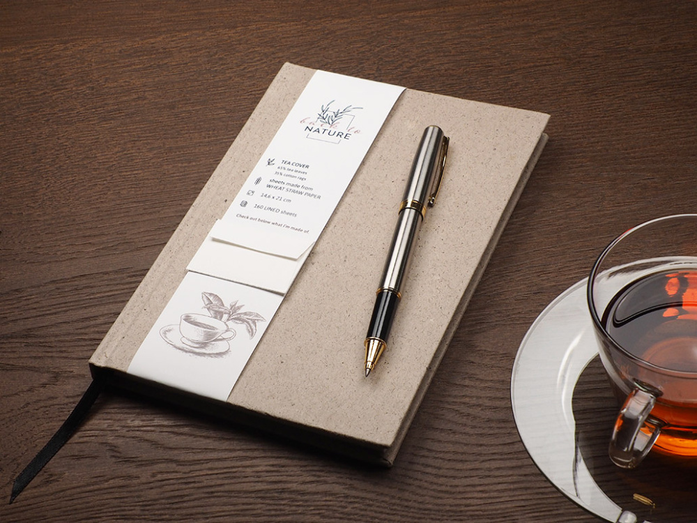Logotrade corporate gifts photo of: Recycled Tea Notebook 209734000