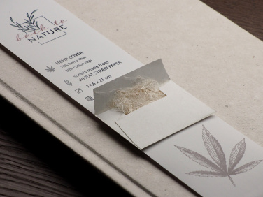Logo trade promotional merchandise photo of: Recycled Hemp Notebook 209734300