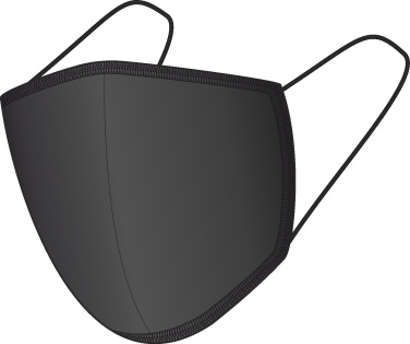 Logotrade promotional giveaways photo of: BLACK-BLACK cotton face mask 140116500