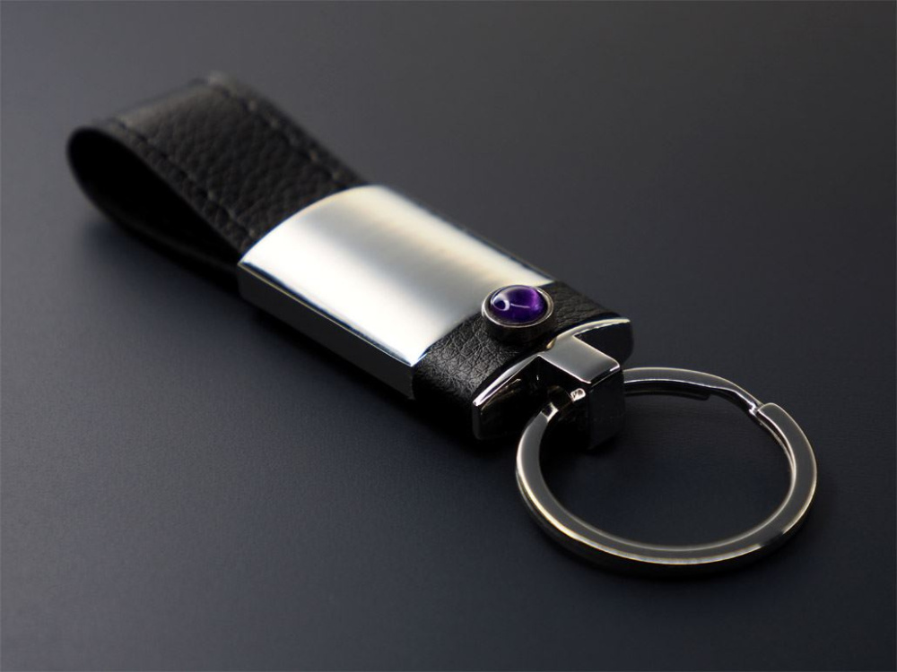 Logotrade promotional item image of: Amethyst Keyring 1296095