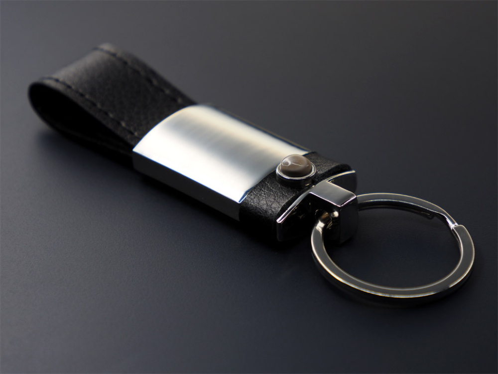 Logotrade advertising products photo of: Striped Flint Keyring 1292095