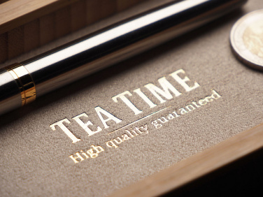 Logo trade corporate gifts image of: Wooden desk organiser 1850292