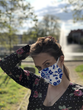 Logo trade business gift photo of: VENUS PRO cotton face mask with a pocket an HEPA filter 1378165