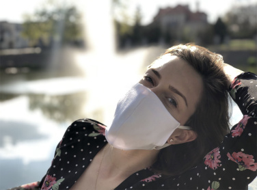 Logo trade promotional gift photo of: VENUS PRO cotton face mask with a pocket an HEPA filter 1378165