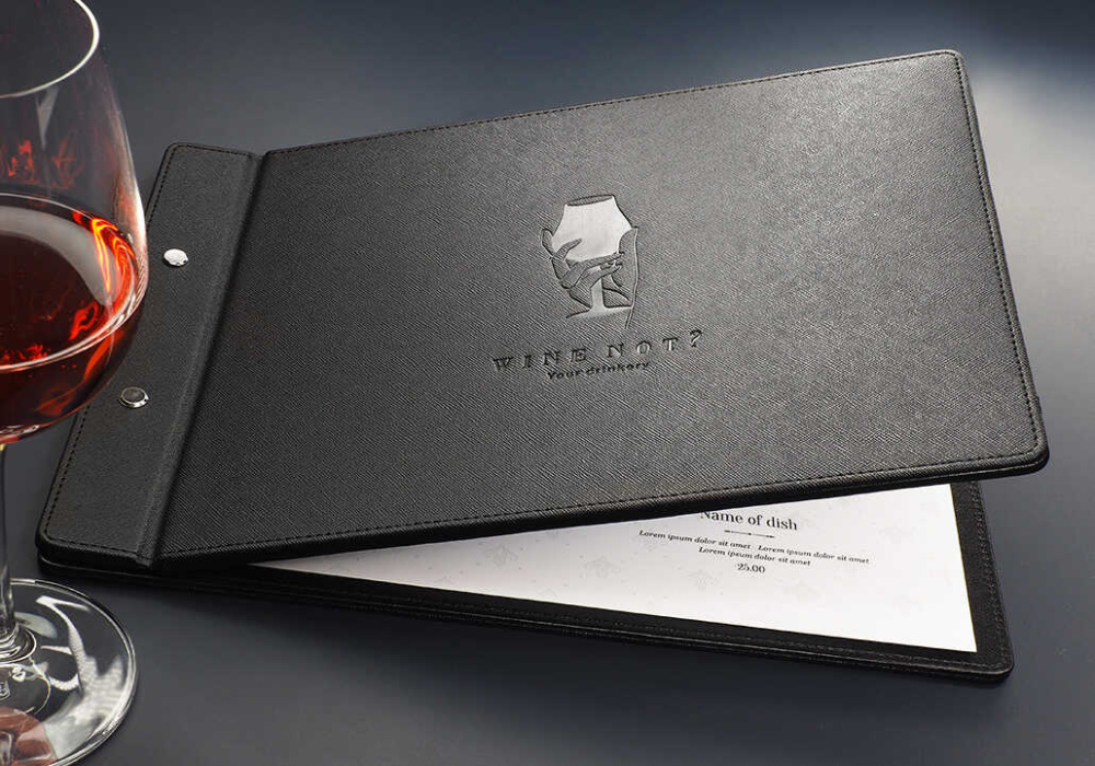 Logo trade business gift photo of: Menu cover 1083270