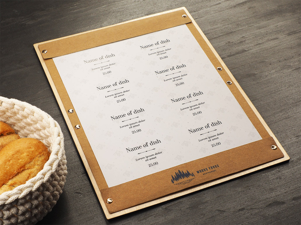 Logo trade promotional giveaways picture of: Menu pad 1668121