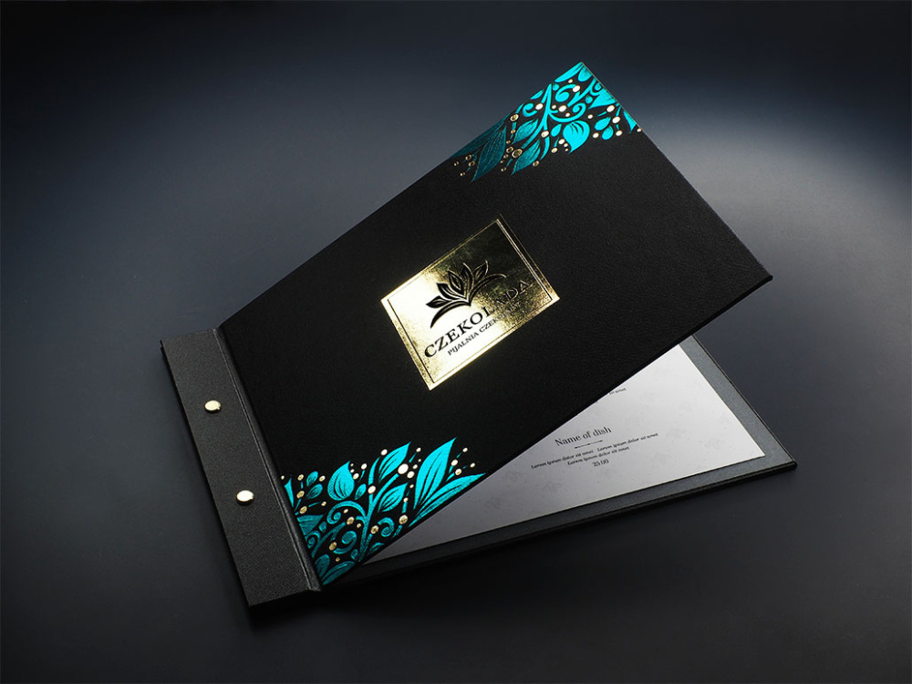 Logo trade business gift photo of: Menu cover 1681280