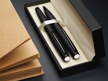 Logo trade promotional item photo of: Opal stone Pen set 1286036