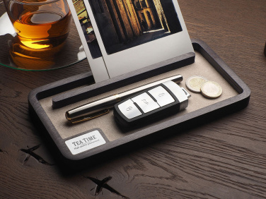 Logo trade corporate gifts image of: Wooden desk organiser 1818121