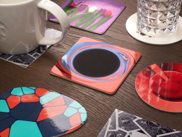 Logo trade promotional gift photo of: Printed paper coaster 1838117