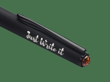 Logotrade advertising products photo of: Ball pen with AMBER stone 2070036