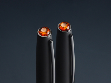 Logo trade promotional items image of: Amber Pen set  1235036