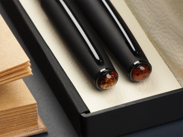 Logotrade promotional giveaways photo of: Amber Pen set  1235036