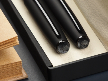 Logo trade promotional items image of: Pen set with coal 2094036