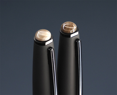 Logo trade business gifts image of: Striped Flint Pen set 1284036