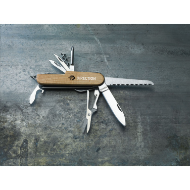 Logo trade promotional items image of: Beechwood Pocket knife