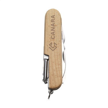 Logo trade business gifts image of: Beechwood Pocket knife