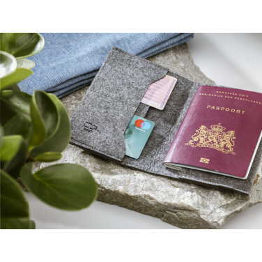 Logo trade promotional merchandise picture of: Identify GRS RPET Felt passport holder