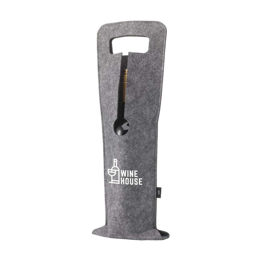 Logo trade promotional gifts picture of: Wine Bag-to-Give GRS RPET