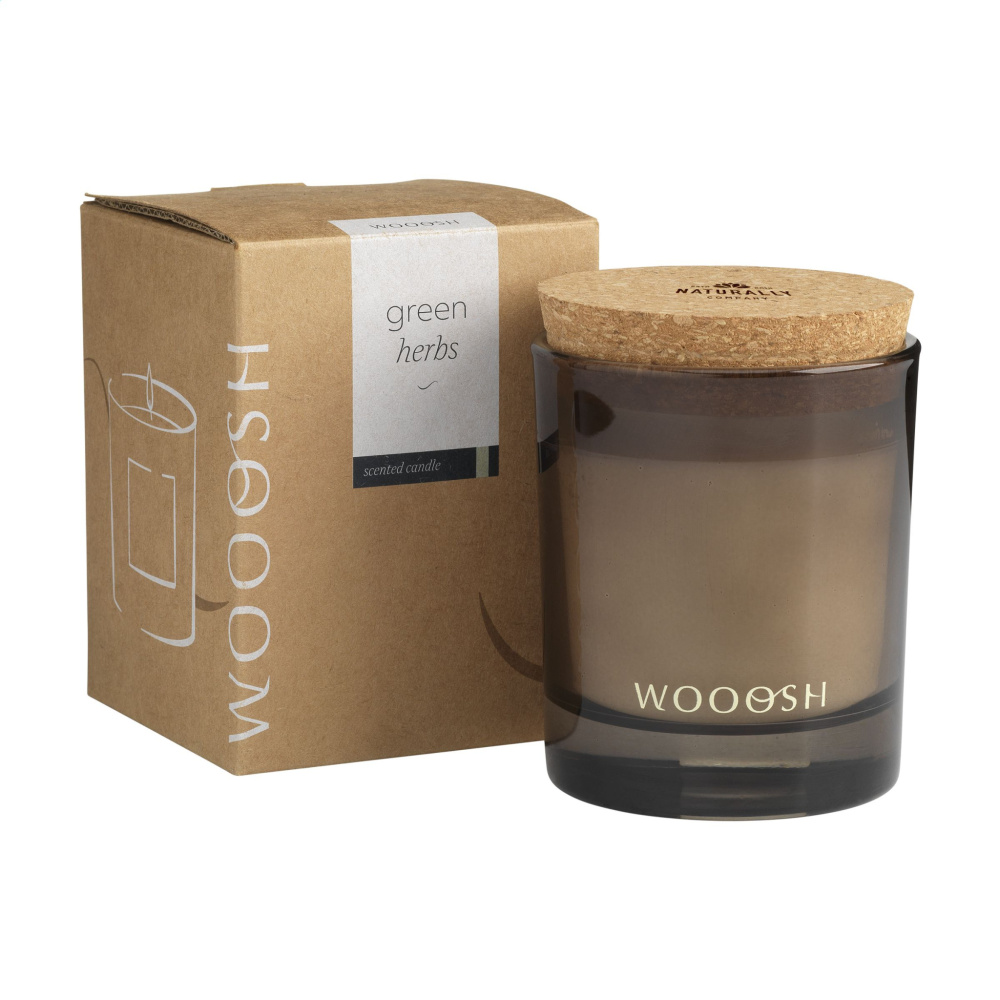 Logotrade promotional gift image of: Wooosh Scented Candle Green Herbs