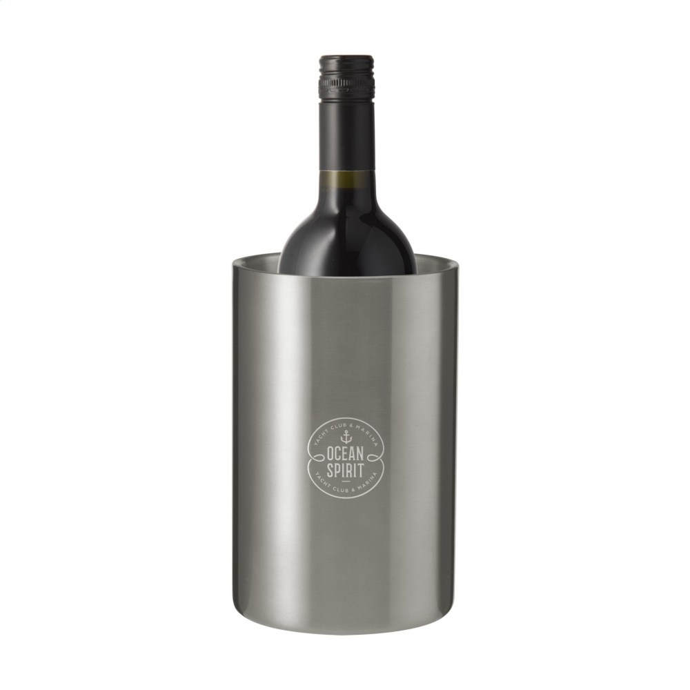 Logo trade promotional merchandise image of: CoolSteel RCS Recycled Steel wine cooler