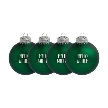Logo trade promotional giveaway photo of: Christmas Bauble Ø 6 cm - set of 4 - Made in Europe