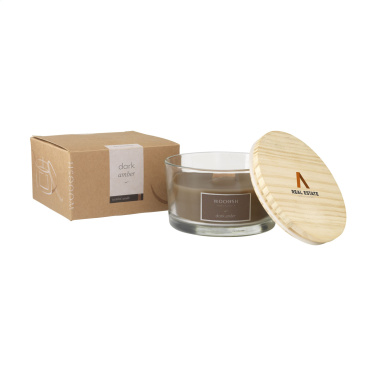 Logo trade advertising products picture of: Wooosh Flame Scented Candle Dark Amber