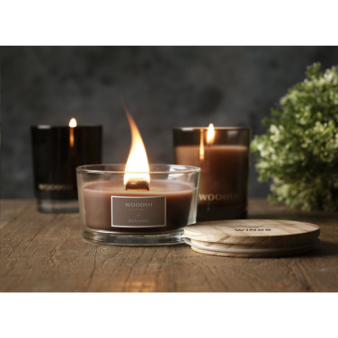Logo trade corporate gifts picture of: Wooosh Flame Scented Candle Dark Amber