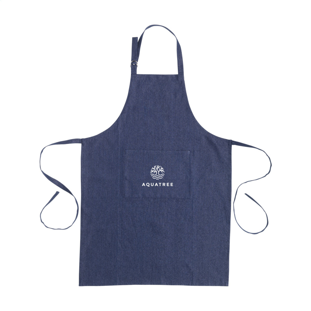 Logo trade advertising products picture of: Apron GRS Recycled Denim (220 g/m²)