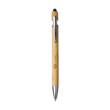 Logo trade promotional merchandise picture of: Luca Touch Bamboo stylus pen
