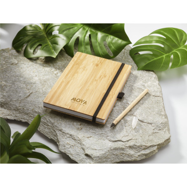 Logotrade promotional item image of: BambooPlus Paper Notebook A5 - Inkless Pen
