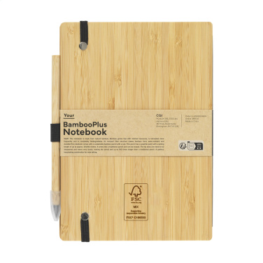Logotrade business gift image of: BambooPlus Paper Notebook A5 - Inkless Pen