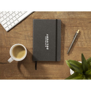 Logo trade advertising products picture of: Montana Recycled Leather Paper Notebook A5