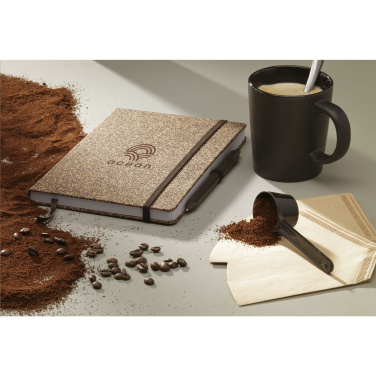 Logo trade corporate gift photo of: CoffeeGround Cork Paper Notebook A5