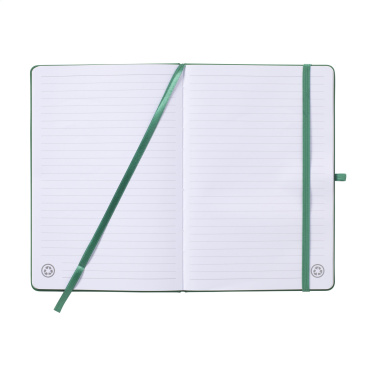 Logo trade promotional giveaways image of: Recycled GRS PU Paper Notebook A5
