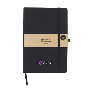 Logo trade corporate gifts picture of: Recycled GRS PU Paper Notebook A5