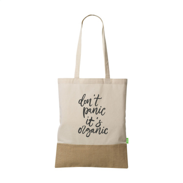 Logo trade promotional giveaway photo of: Combi Organic Shopper (160 g/m²) bag