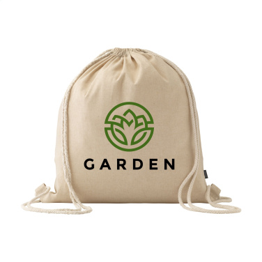Logo trade promotional products image of: GRS Recycled Cotton PromoBag (180 g/m²) backpack