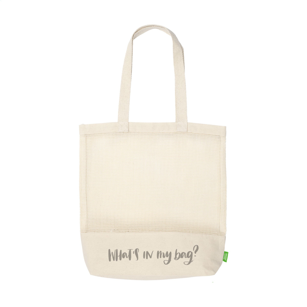 Logotrade promotional giveaway image of: Natura Organic Mesh Shopper (180 g/m²) shopping bag