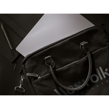 Logo trade corporate gift photo of: Denver Recycled Canvas 15.6-inch laptop bag