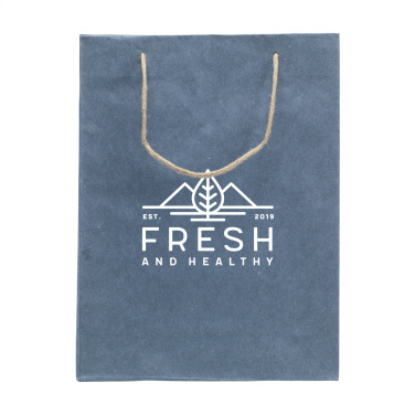 Logo trade promotional item photo of: Leaf It Bag recycled with jeans fibres (180 g/m²) L